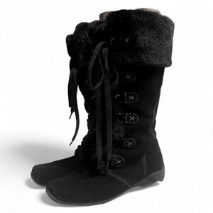 Jessica Black Suede Boots